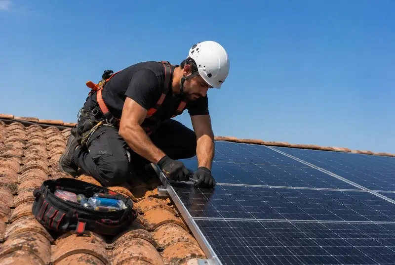 Maintenance et monitoring de panneaux solaires à Distré